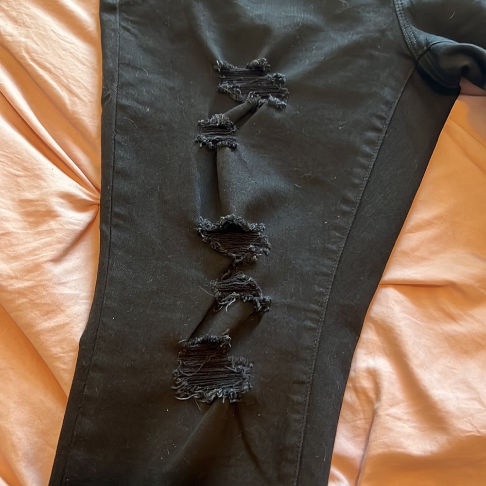 Sky high skinny distressed black jeans - Picture 4 of 6